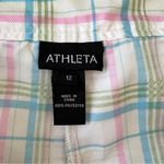 Athleta  Pastel Plaid Pleated Golf Skirt Size 12 Photo 4
