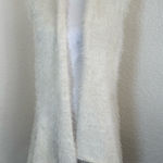 Escoi eyelash knit open front cardigan vest with crochet back White Size M Photo 0