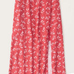 Abercrombie & Fitch  Red Floral Midi Skirt Size XSP Photo 0