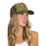 Friday Feelin Electric Hat in Olive One Size New Womens Trucker Baseball Cap Green Photo 8