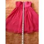 Donna Morgan NWOT  Strapless Silk Dress Size 4 Pink Pleated Chiffon Photo 3