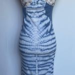 Raquel Allegra cotton-blend blue tie dye rib tank dress size 1 S small Photo 2