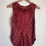 Free People Women's Not So Sweet Victorian Lace Crochet Boho Western Top Rose Photo 2