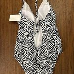 Vicious Young Babes AdjustableOne Piece Swimsuit Size Small. Black/White Black Photo 3