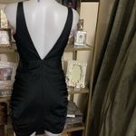 ZARA  SATIN EFFECT CUT OUT DRESS BLACK NWOT Photo 6