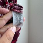 a.n.a . Maroon Floral Blouse 3/4 Balloon Sleeve XXL Photo 5