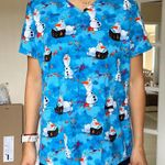 Disney  Frozen Olaf V-Neck Scrub Top Photo 5