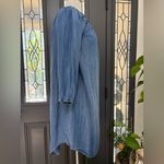 Isabel Maternity Soft Lightweight Chambray Pregnancy Dress On/Off Shoulder XL Blue Photo 5