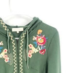 Solitaire  Women's Green Embroidered Boho Jacket Full Zip Photo 5