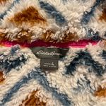 Eddie Bauer  1/4 Zip Up Collared Fleece Pull Over Size Large Aztec Southwest Photo 3