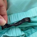 ZARA Trafalu Maxi Skirt Sz L Teal Fairy Boho Coastal Y2K Pull On Flowy Pockets Photo 8