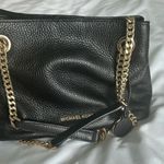 Michael Kors Black mini Shoulder Bag with Gold Accents Photo 10