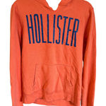Hollister  Hoodie Sweatshirt Orange Blue Logo Comfy Pullover Casual Small‎ Photo 0