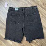 Wild Fable Size 14 32 Waist Shorts High Rise Wide Leg Bermuda Jean Black Wash Photo 3