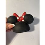 Disney Authentic Original Parks Minnie Mouse Ears Rubber Keychain Photo 1