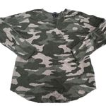 Rachel Zoe Sweater Womens Large Green Camo Pullover Crewneck Cashmere Blend Soft Photo 0