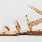 A New Day  Astrid Print Strappy Tan Studded Strappy Sandals Photo 2
