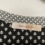 Skies Are Blue  Boho Black & White Printed Blouse Womens S Urban Outfitters Shirt Photo 1