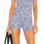 Beach Riot  Jordan Floral Lavender Unitard Workout Romper Onesie XS Photo 0