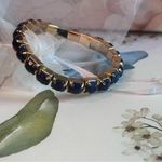 Sophisticated Blue and Gold Tennis Bracelet Photo 0