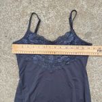 Studio Y Y2K lace trim cami camisole tank navy blue stretch SMALL coquette Photo 6