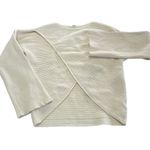 Love, Whit by Whitney Port Sweater Womens X Small Cream Crisscross Ribbed Knit Size XS Photo 1