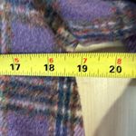 Sky To Moon Women's Shirt Shacket‎ Sz S Purple Plaid Button Down Long Sleeve NEW Photo 3