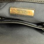 Tory Burch Robinson Black Leather Tote Bag Structured Shoulder Purse Work Photo 5