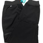 FIGS  Women's Black Jeggings with Teal Accent and  lined Photo 2