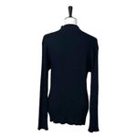 New York & Company New Black Sweater Mock Neck Ribbed Long Sleeve Women Size XL Photo 3