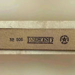 Lands' End tan leather belt with gold buckle; length - 38” including buckle Photo 3