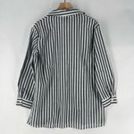 Coco + Carmen Lightweight Cotton Blend Oversized Striped Button Front Tunic Top Photo 10