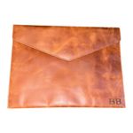 Etsy BB engraved initials 13x10 leather laptop sleeve envelope style flap closure Photo 3