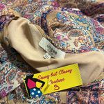 Umgee  small womens paisley boho lined shift dress elastic 3/4 sleeve bow front Photo 7