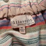 Philosophy  Anthropologie Off the Shoulder Striped Mini Dress with Pockets Photo 1