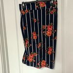 Rainbow Sandals Rainbow Women's Skirts Elastic Waist Side Slit Floral Striped Blue Size Small Photo 6