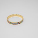 Lilly Pulitzer Gypsy Jungle Floral Flower Print Pattern Gold Bangle Bracelet Photo 1