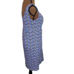 Boden slub cotton seashell print high waist plunge neck mini dress size 4 Photo 3