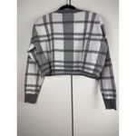 Altar'd State  Plaid Cropped Sweater Women's Size S Long Sleeve Casual Cozy Photo 2
