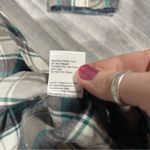 Jachs Girlfriend Jach’s Girlfriend “Bea” Green, Grey, White Plaid Button-Down Long Sleeve Shirt Photo 5