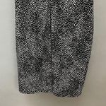 Ann Taylor  Shift Dress Faux Wrap Black White Abstract Dots Size 12 Women Stretch Photo 6