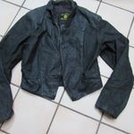 Vtg Award Design Western Apparel Leather Blk Blazer Women Edgy Rock Moto Goth 12 Black Photo 8