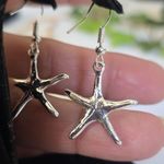 Boutique Boho Silver and Turquoise Blue Starfish Necklace and Earrings Set Photo 10