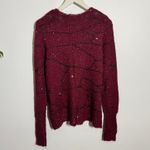 Simply Vera Wang Cardigan Women XL Red Maroon NWT Button Up Long Sleeve Sparkle Photo 1