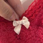 Victoria's Secret  Red Lace Camisole Sz Lg Bin 🔵 Photo 3