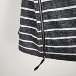 Lou & grey  Striped Top Long Sleeve Side Zip Grey White Cotton Blend size M Photo 5