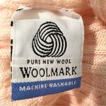 Castle of Ireland 100% Lambswool Knit Sweater Women's Large Peach Cottagecore Orange Photo 4