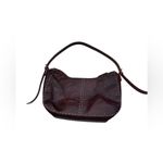 Sundance  Chocolate‎ Brown Distressed Pebbled Leather Hobo Shoulder Bag Photo 1