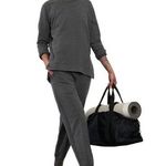 Athleta Womens Coaster Luxe Recover Sweatshirt Charcoal Grey Heather Size XS Photo 0