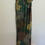 Moa Moa  Boho Green Print Maxi Dress Size Small Photo 0